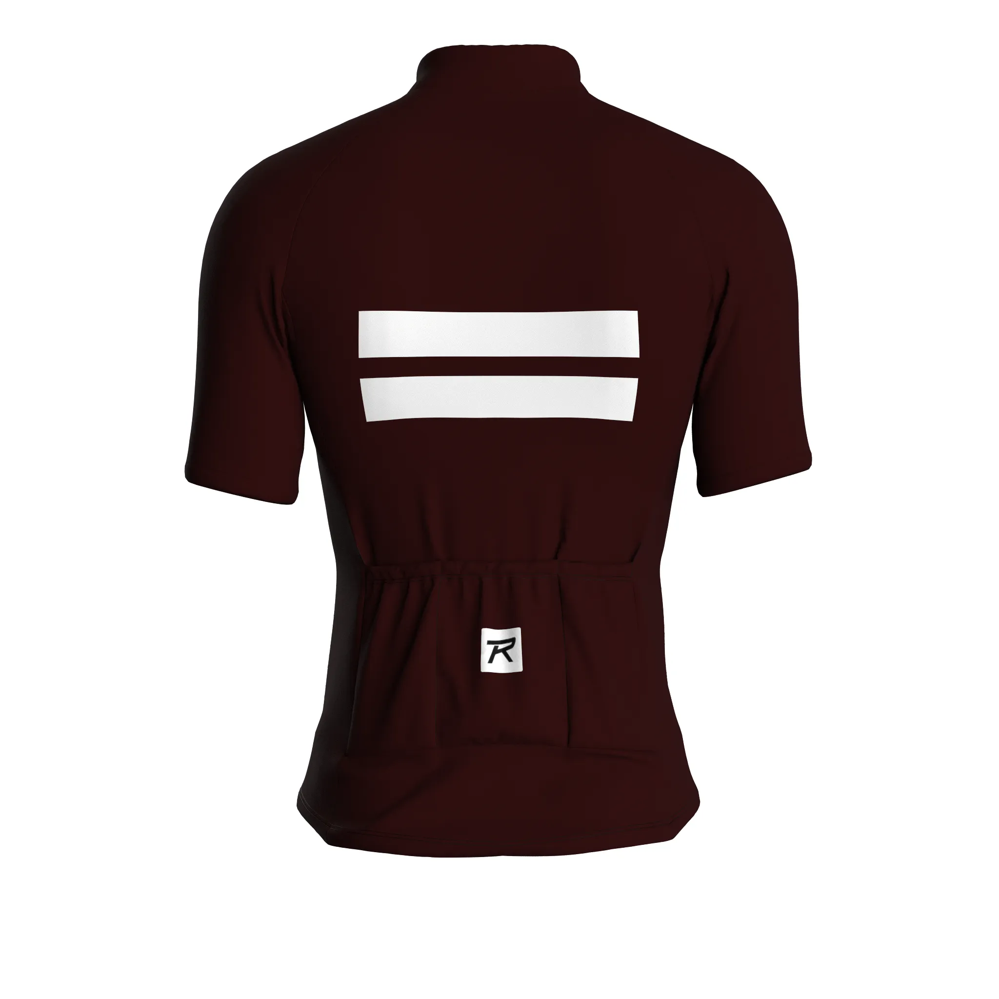 Dual Stripe Dynamics | Dark Red Male Short Sleeves Jersey
