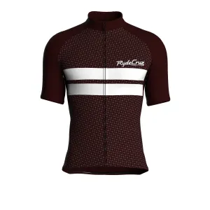 Dual Stripe Dynamics | Dark Red Male Short Sleeves Jersey