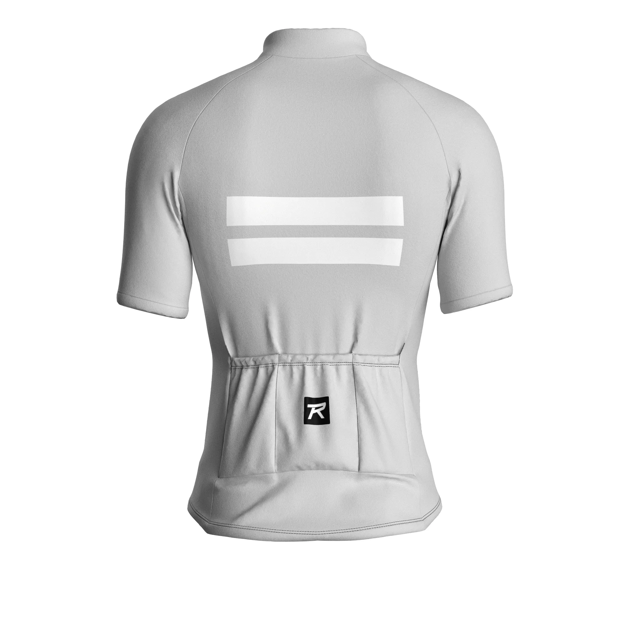 Dual Stripe Dynamics | Light Gray Male Short Sleeves Jersey