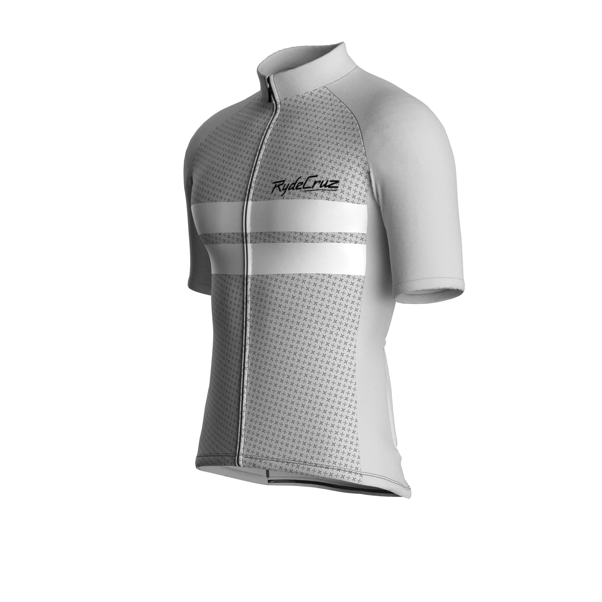 Dual Stripe Dynamics | Light Gray Male Short Sleeves Jersey