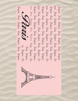 Eiffel Tower - Paris Beach Towel