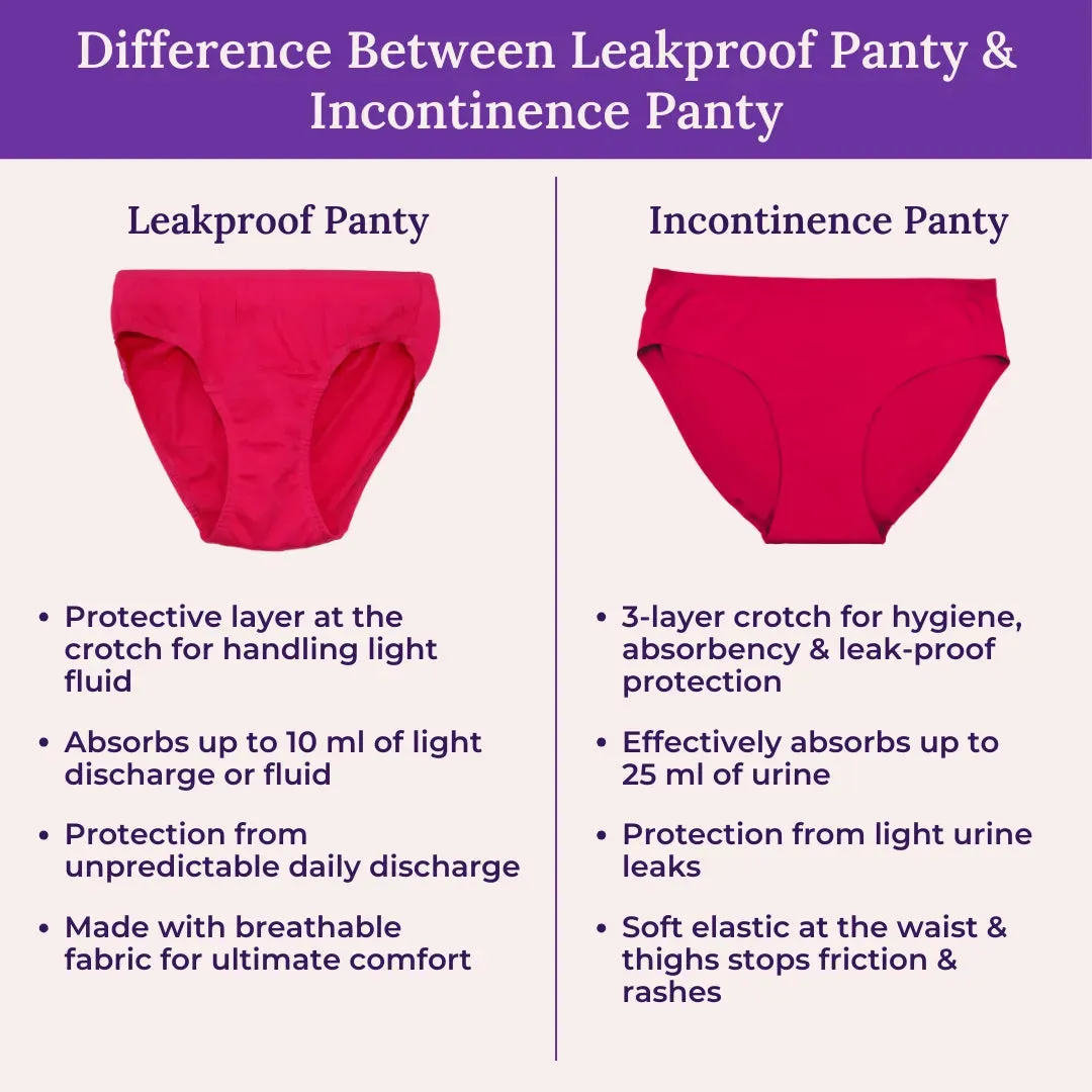 Elderly LeakProof Daily Use Panties | Brief Fit | Ideal For Unpredictable Periods