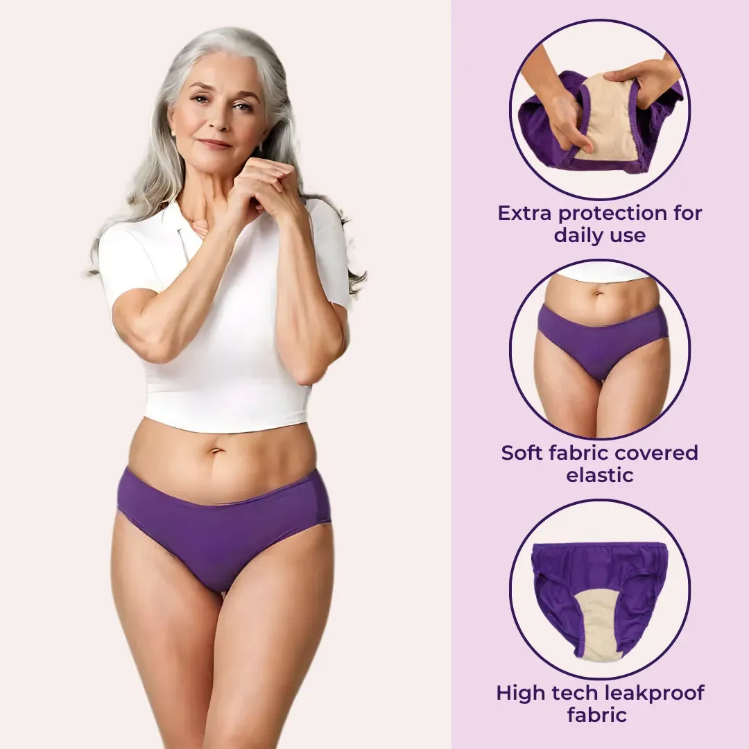 Elderly LeakProof Daily Use Panties | Brief Fit | Ideal For Unpredictable Periods