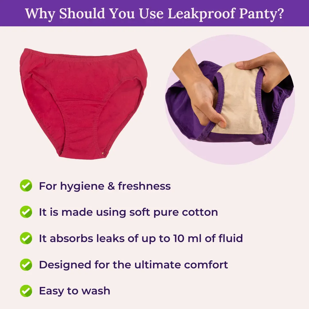 Elderly LeakProof Daily Use Panties | Brief Fit | Ideal For Unpredictable Periods