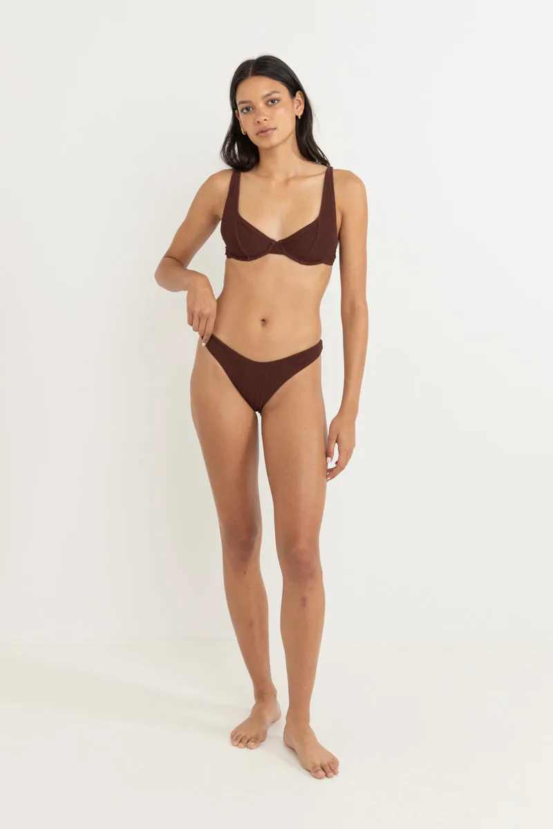 Essential Rib Underwire Top Cafe