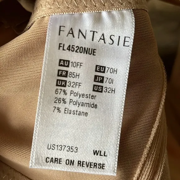Fantasie Smoothing Balcony Bra in Nude NWT