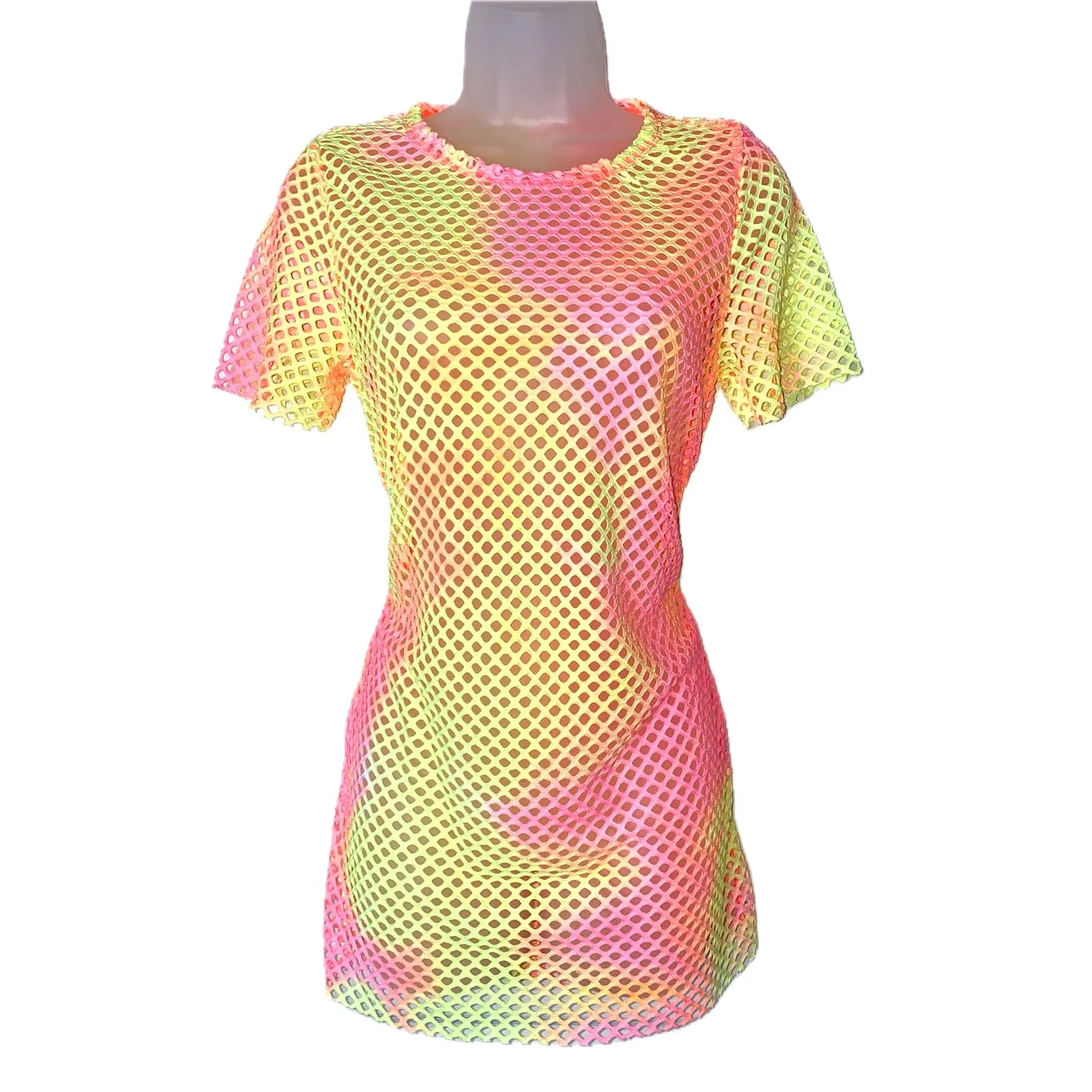 Fishnet Mesh Beach Dress