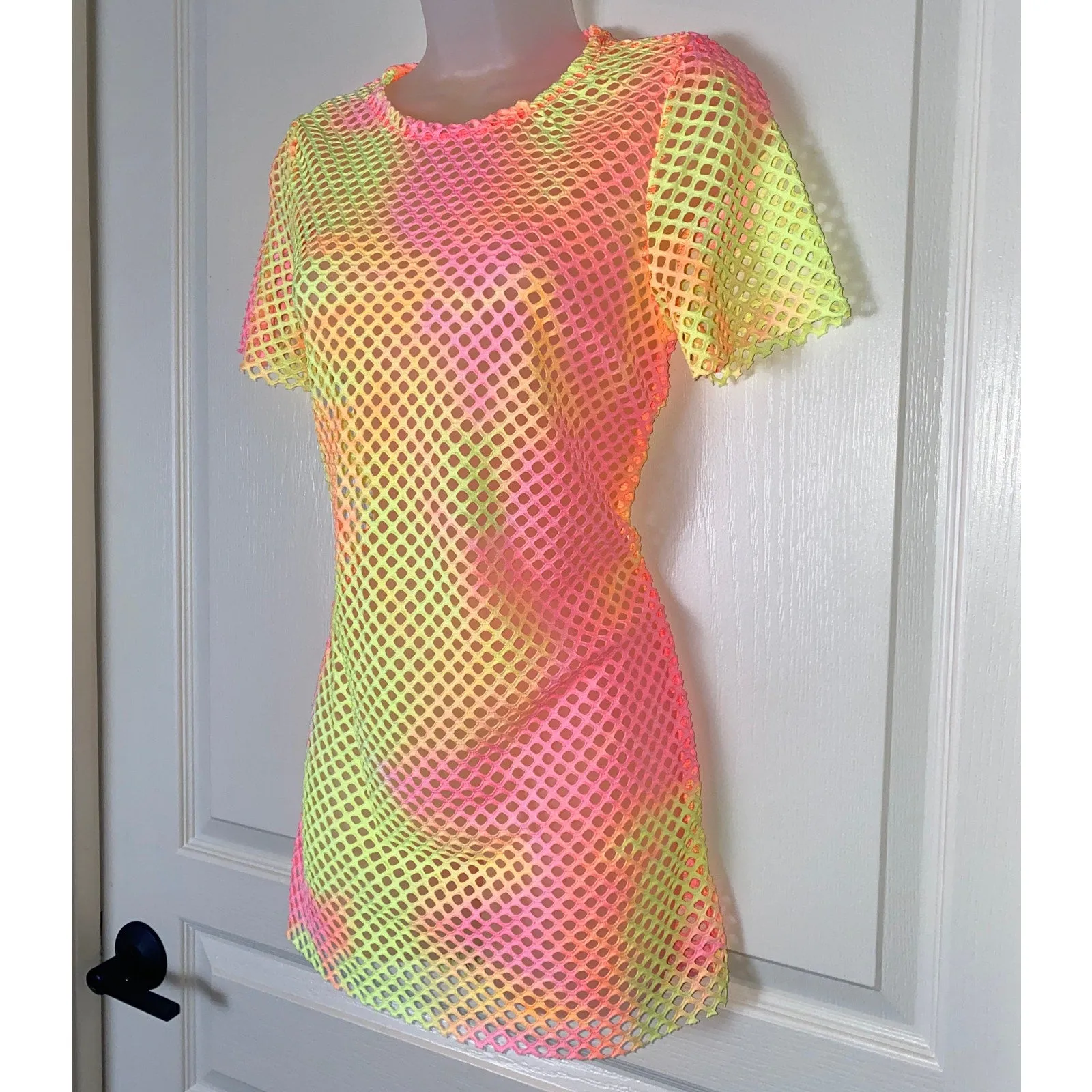Fishnet Mesh Beach Dress