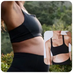 FP Movement X Hatch Black Never Better Square Neck Bra Size Large