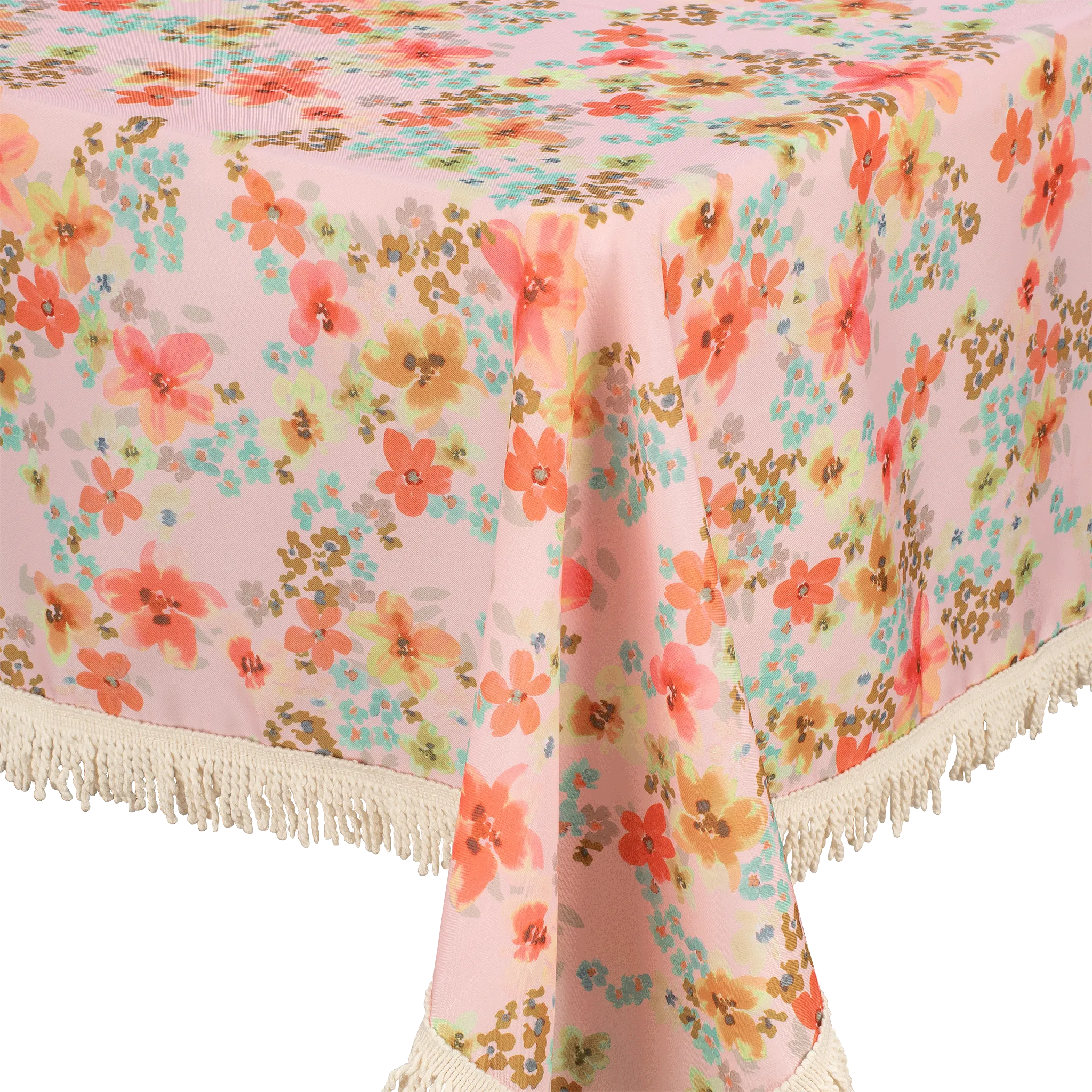 Fringed Tablecloth Blush Meadows