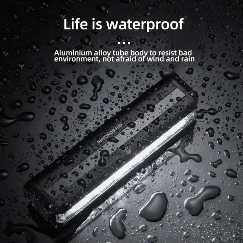 Front bicycle light - 900lumen, waterproof, usb charging, 2000mah battery
