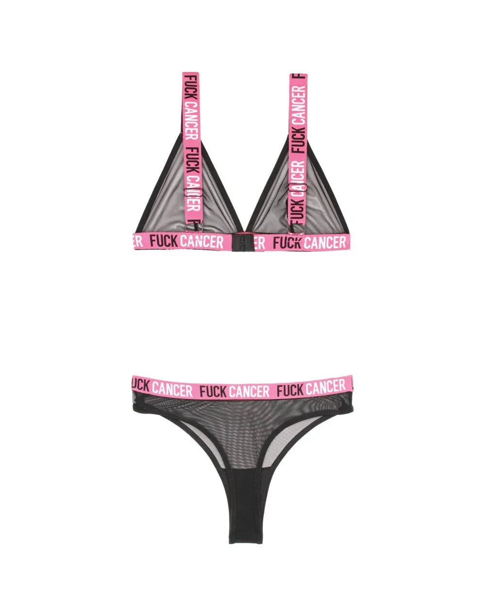 Fuck Cancer Bralette and Cheeky Panty Set