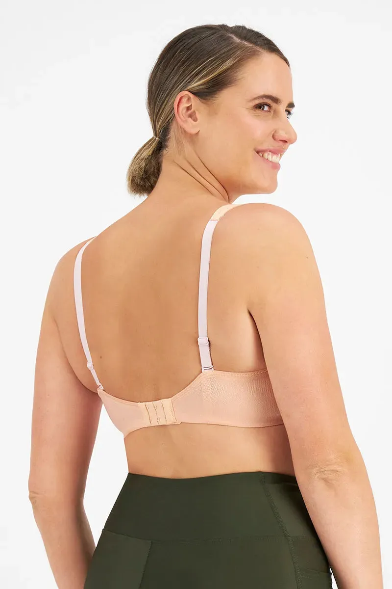 Full Support Non-Padded Sports Bra / Peach 7990