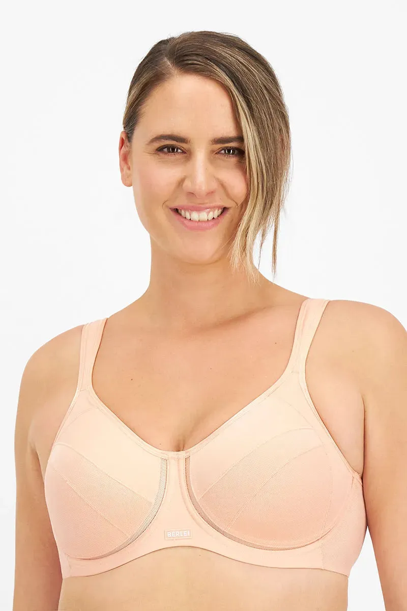 Full Support Non-Padded Sports Bra / Peach 7990