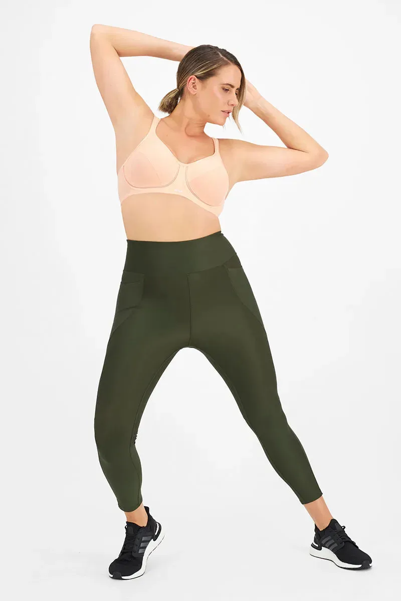 Full Support Non-Padded Sports Bra / Peach 7990