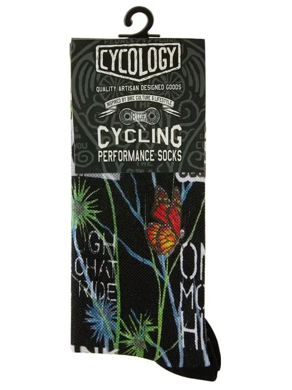 Gangsta Black Cycling Socks