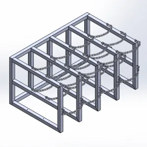 Gas Cylinder Barricade Rack (4x3)