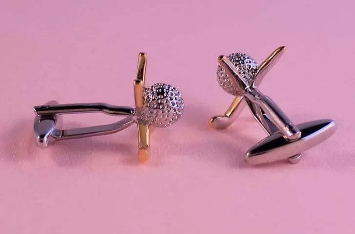 Gold Club Ball Cufflinks