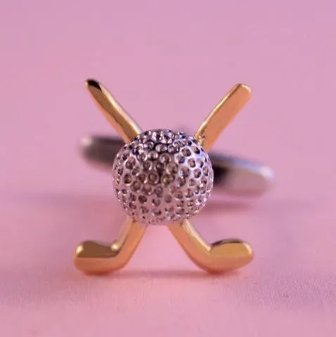 Gold Club Ball Cufflinks