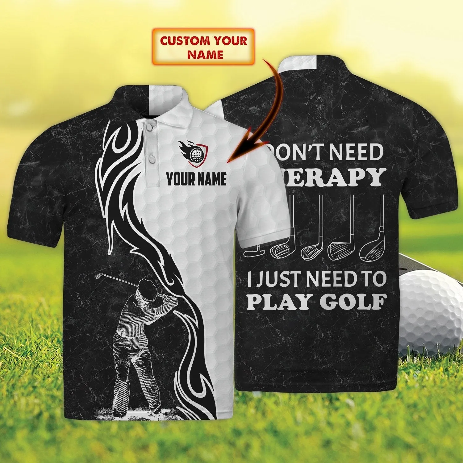 Golf-299-Name 3D Polo Shirt - NBTT