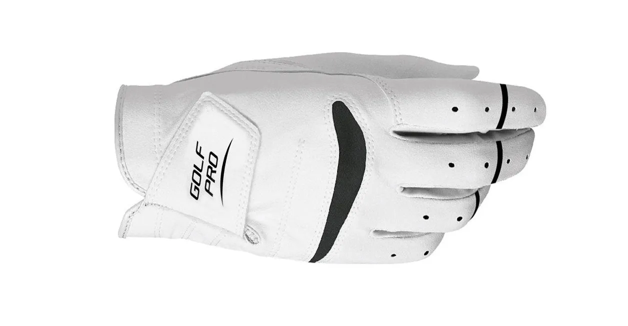 Golf Pro - Mens Cabretta Leather and microfibre Golf Gloves - All Sizes