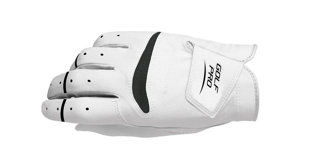 Golf Pro - Mens Cabretta Leather and microfibre Golf Gloves - All Sizes