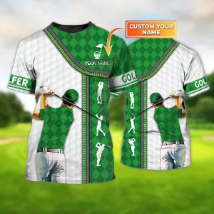 Golfer - Personalized Name 3D T Shirt - Nsd99