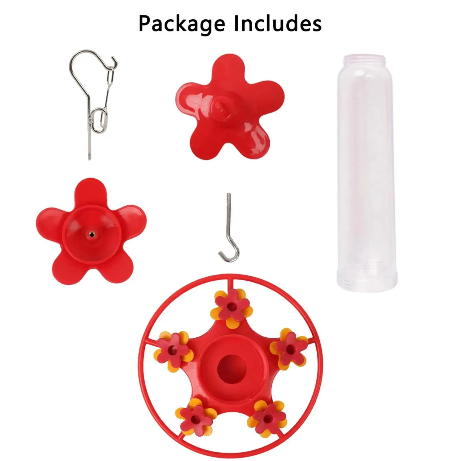 Hummingbird Feeder Bird Food Dispenser 5 Feeding Ports Large Capacity Bird Feeding Station Automatic Bird Feeder for Backyard