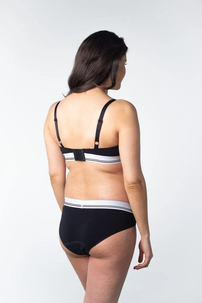 Icon Cotton Light Leakproof Bikini Brief - Black