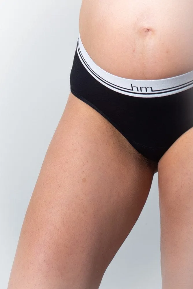 Icon Cotton Moderate Leakproof Hi Brief - Black