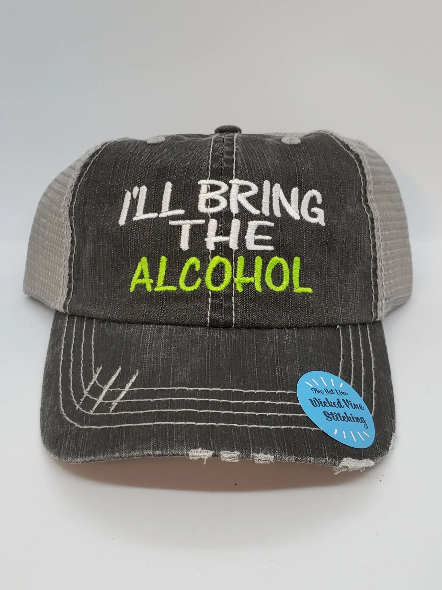 I'll Bring The...Distressed Black Soft Low Profile Cap