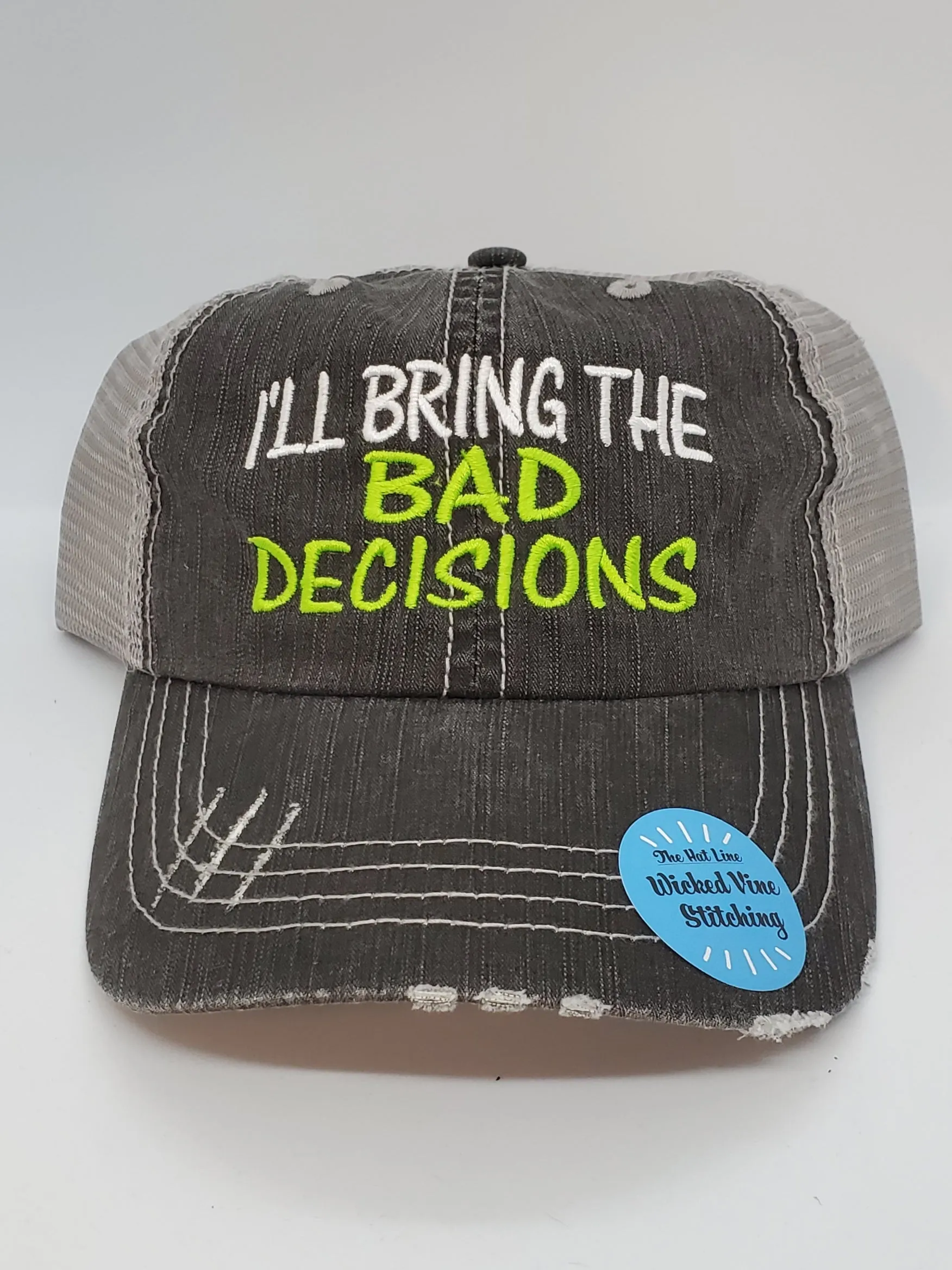 I'll Bring The...Distressed Black Soft Low Profile Cap
