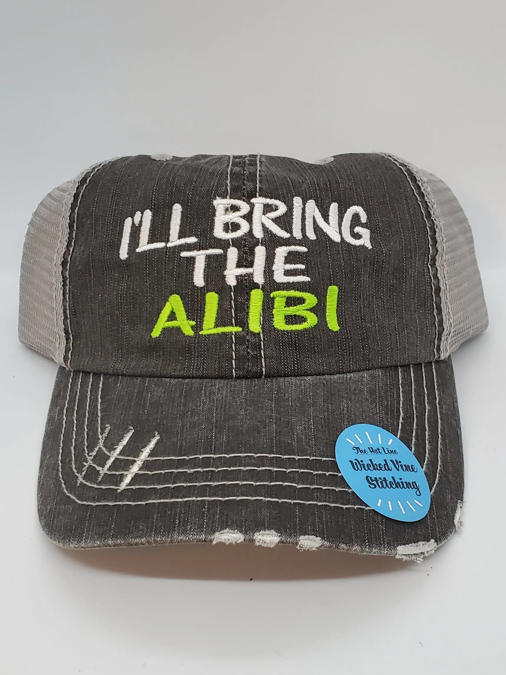 I'll Bring The...Distressed Black Soft Low Profile Cap