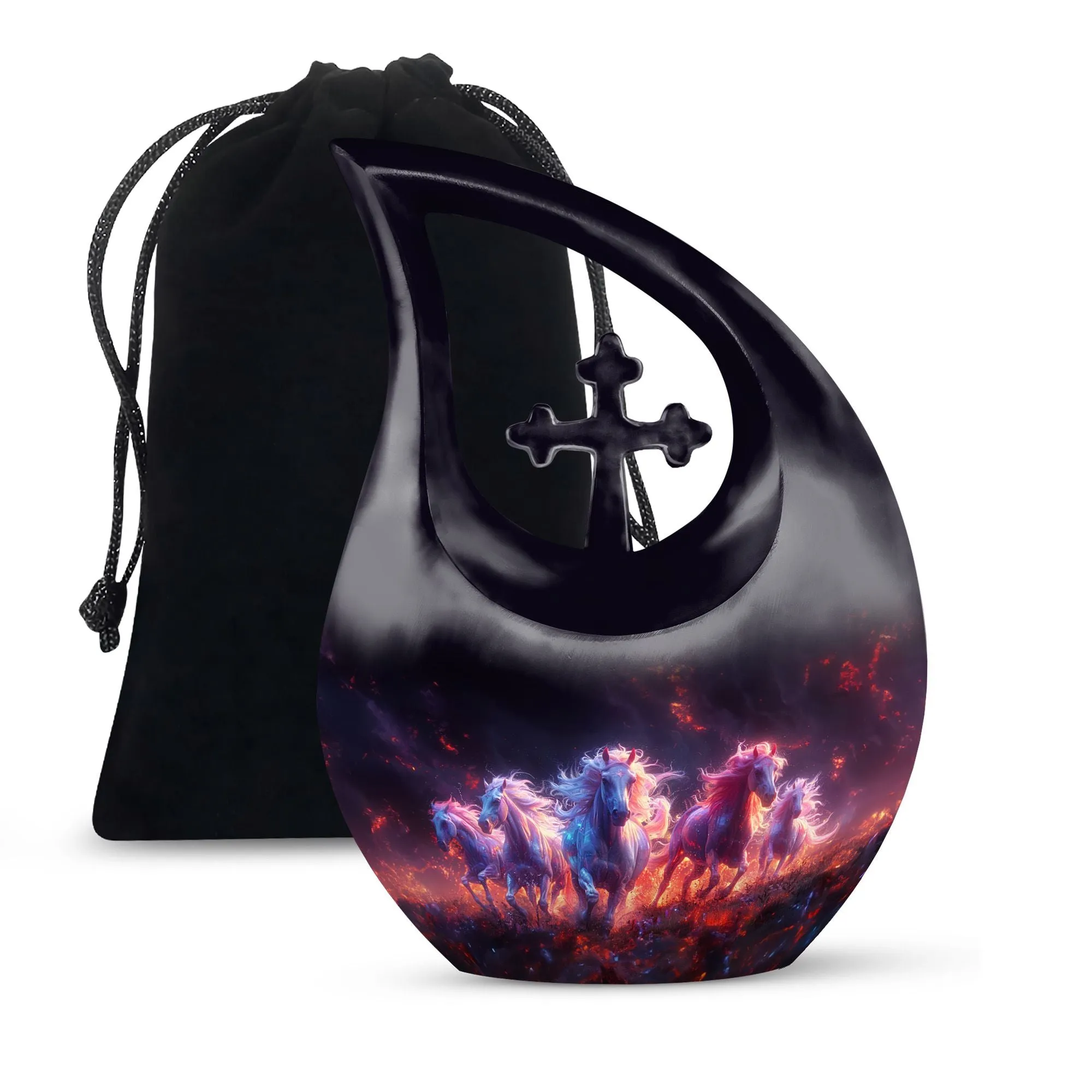 Inferno Equine Spirits Memorial Urn - Cremation Urn For Ashes