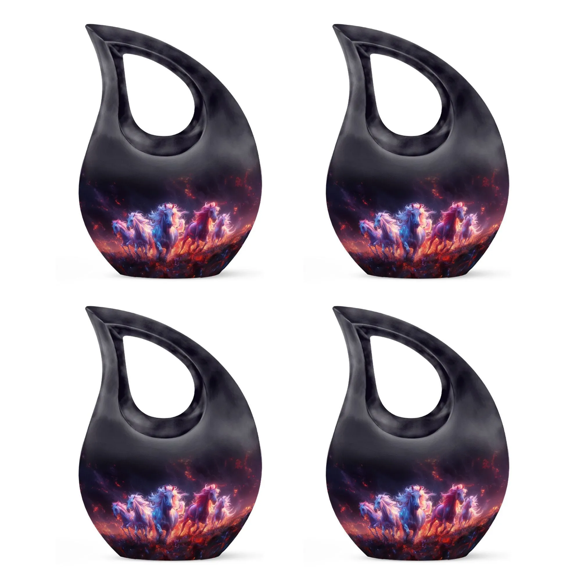Inferno Equine Spirits Memorial Urn - Cremation Urn For Ashes
