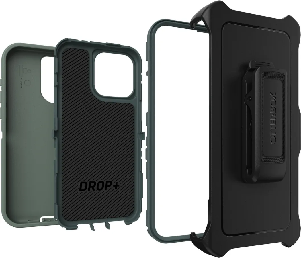 iPhone 15 Pro Max Otterbox Defender Series Case - Green (Forest Ranger)