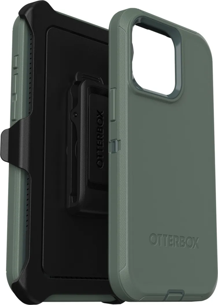 iPhone 15 Pro Max Otterbox Defender Series Case - Green (Forest Ranger)