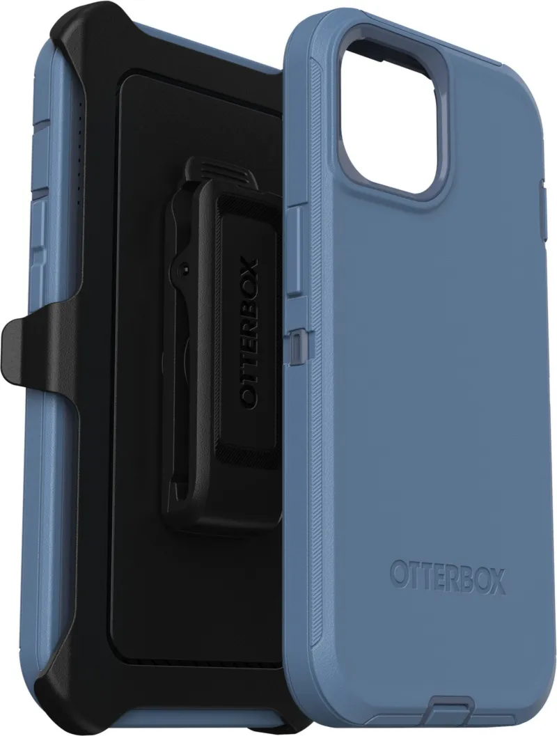 iPhone 15/14/13 Otterbox Defender Series Case - Blue (Baby Blue Jeans)