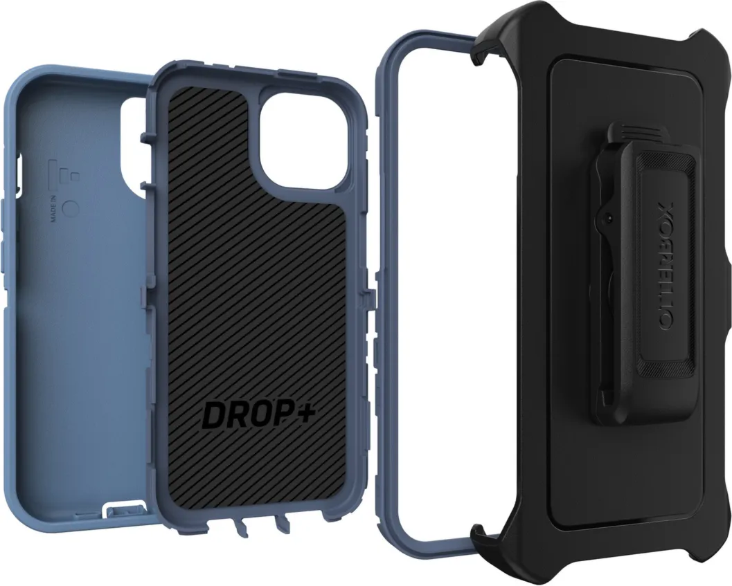 iPhone 15/14/13 Otterbox Defender Series Case - Blue (Baby Blue Jeans)