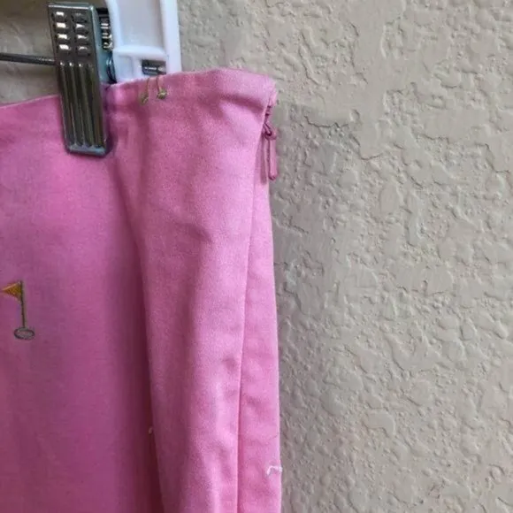 Island Republic Capri Pink Golf Print Long Shorts