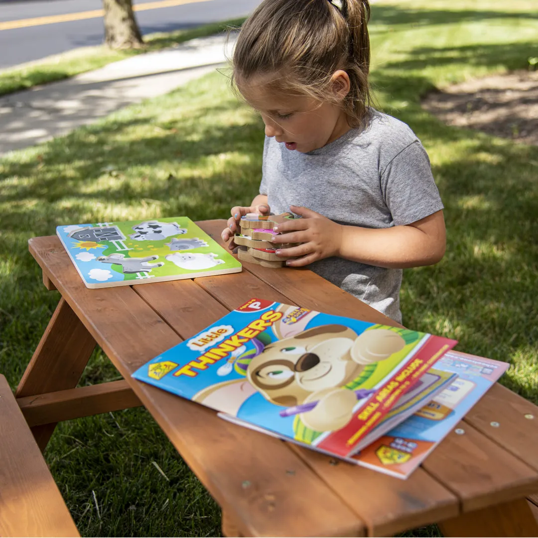 Kaan Wood Kids Rectangular Picnic Table Arlmont & Co.