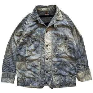 Kapital Hickory Striped Distressed Jacket - M
