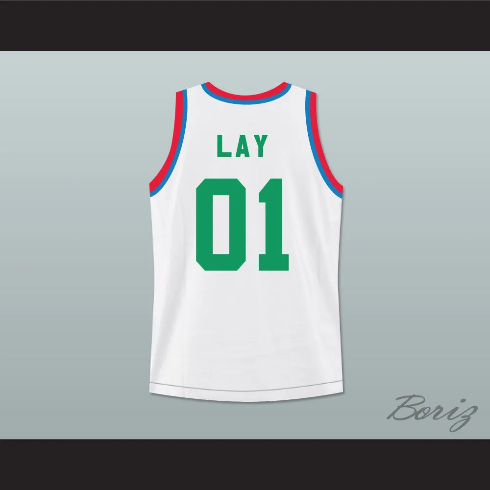 Kenneth Lay 01 Enron Company Picnic Basketball Jersey