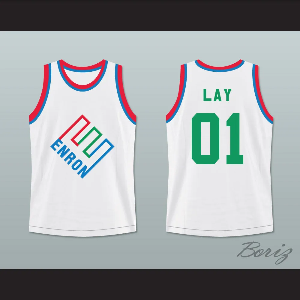 Kenneth Lay 01 Enron Company Picnic Basketball Jersey