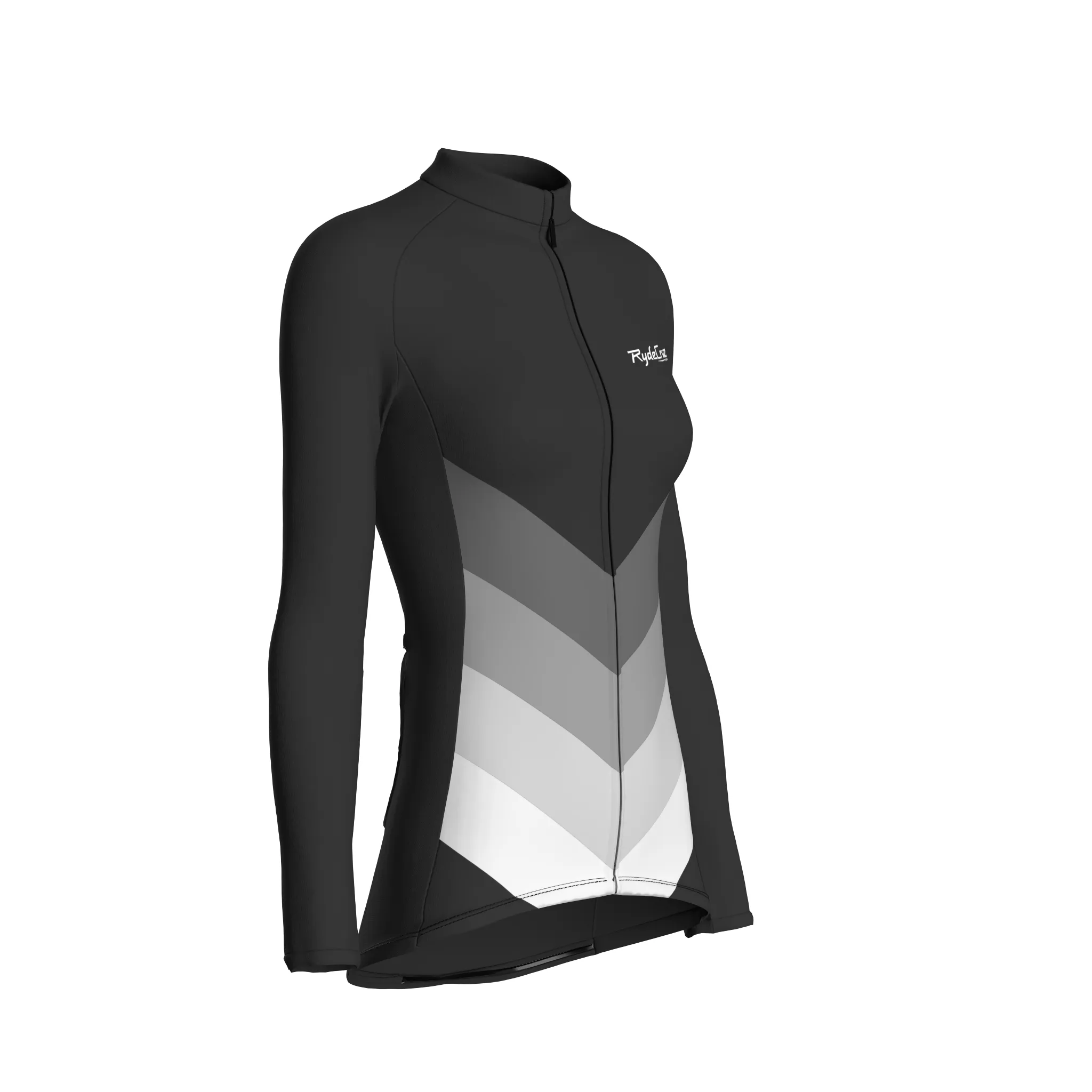 Kinetic Flow | Charcoal Gray Female Long Sleeves Jersey
