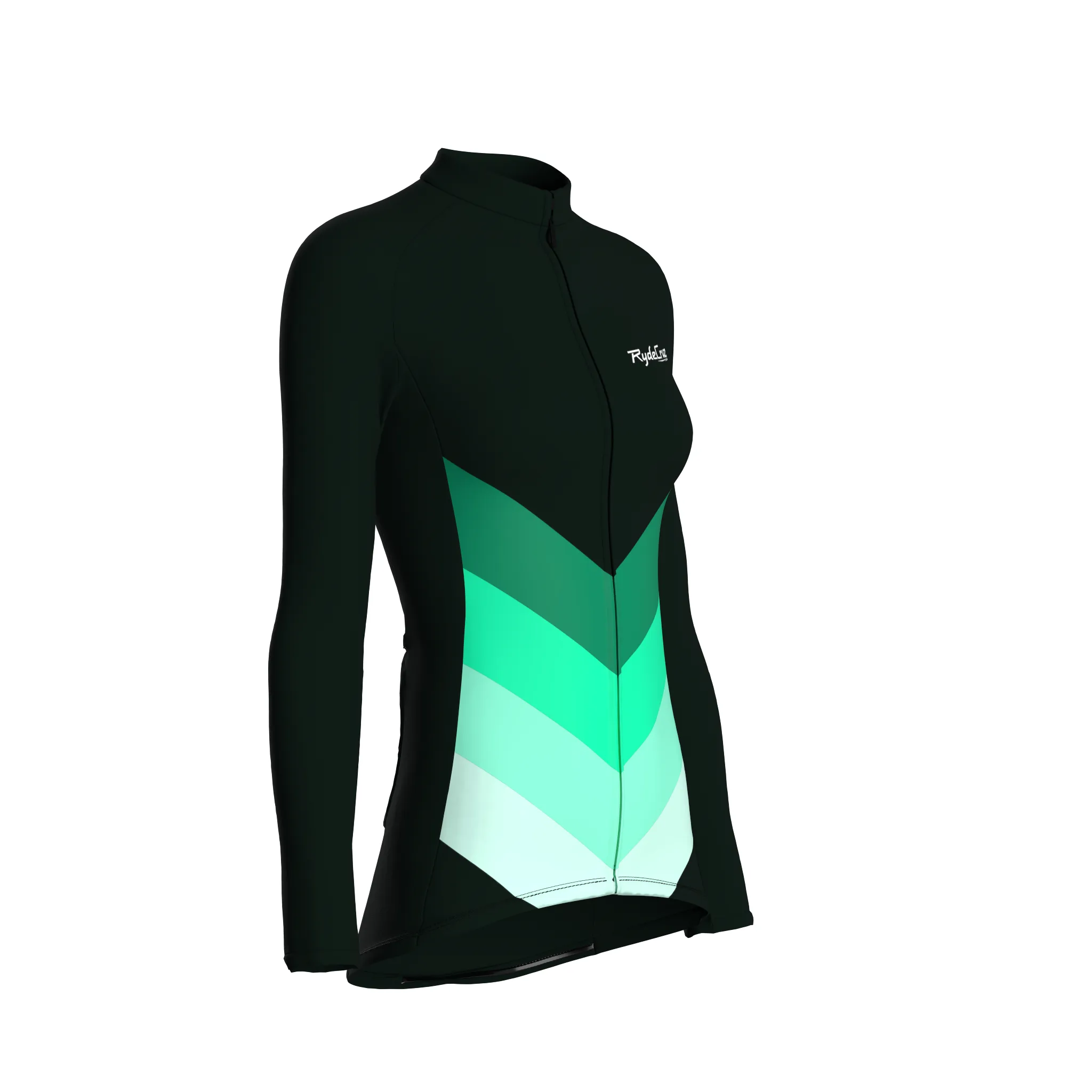 Kinetic Flow | Dark Green Female Long Sleeves Jersey