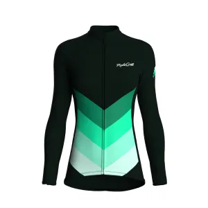Kinetic Flow | Dark Green Female Long Sleeves Jersey