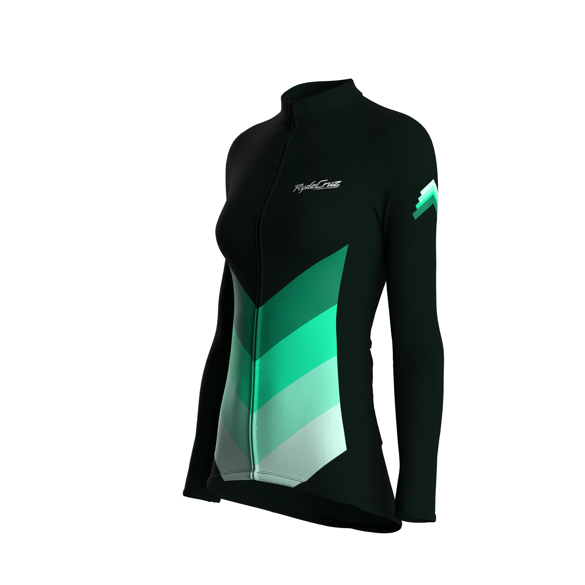 Kinetic Flow | Dark Green Female Long Sleeves Jersey