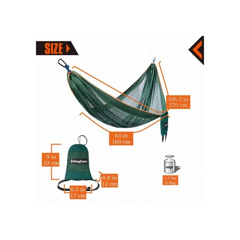 KingCamp - Aurora Hammock With Tree Straps (Petrol Blue)