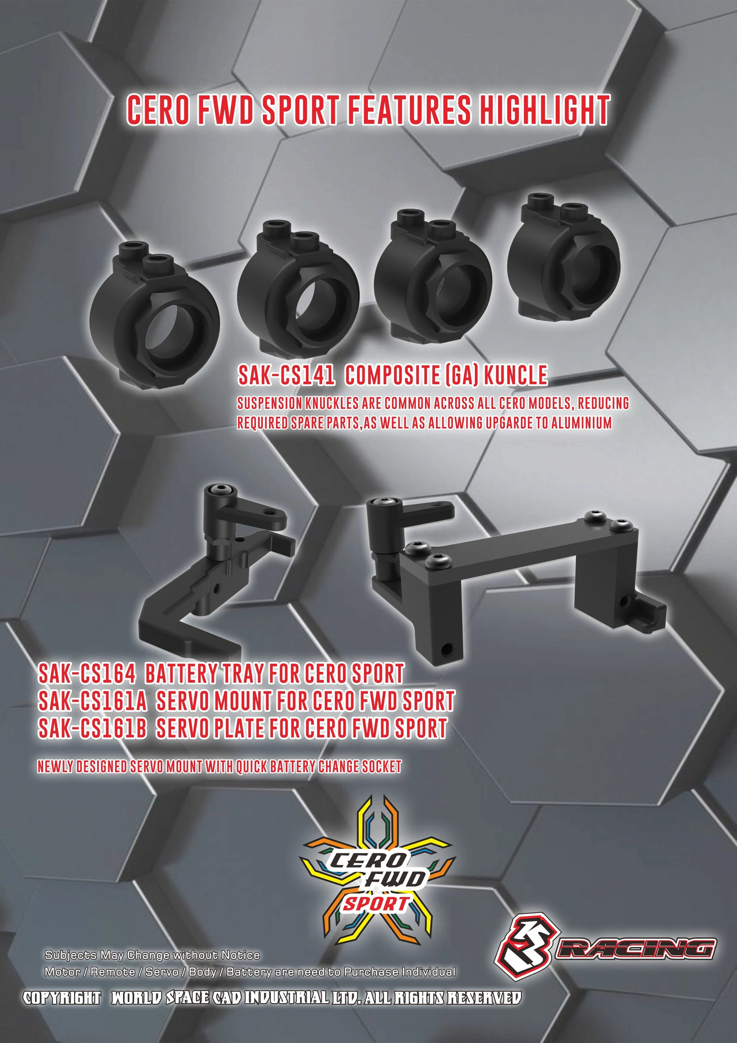 KIT-CERO FWD SPORT Cero FWD Sport 1:10 Entry Chassis